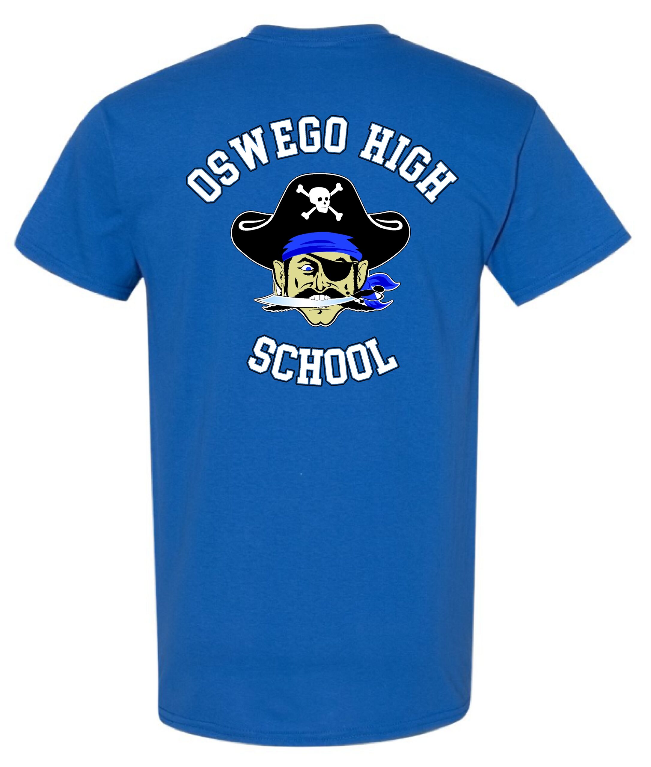 Oswego High School -- Oswego Bucs head school spirit T Shirt - Image 2